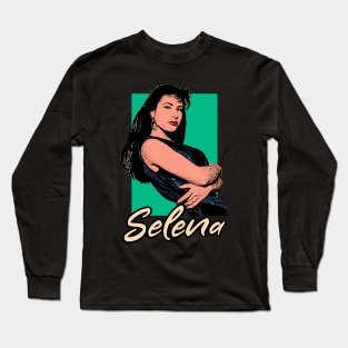 Selena Quintanilla Retro Design Long Sleeve T-Shirt